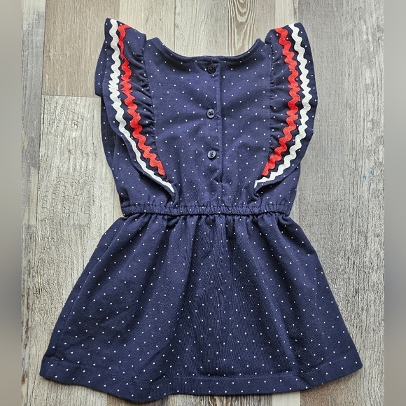 Janie and Jack Girls 6-12 months 2020 American Dress with diaper cover - Picture 4 of 8